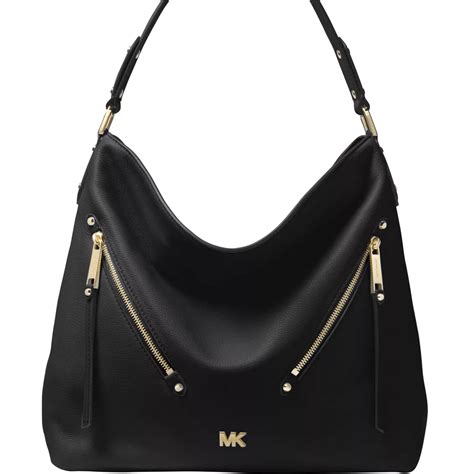 michael michael kors evie large hobo|Michael Kors Evie Large Leather Hobo Shoulder Bag (Light Cream).